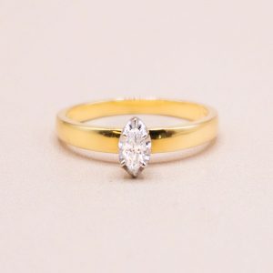 Junkyard Gem Marquise Diamond Solitaire Ring