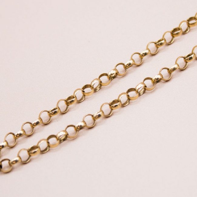 Junkyard Gem 22" Vintage 9ct Gold Belcher Chain