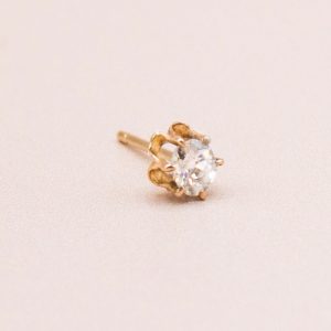 Junkyard Gem Rose Gold Diamond 0.25ct Stud Earring