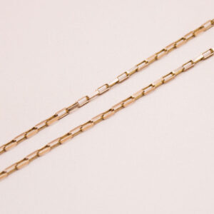 Junkyard Gem 9ct rose gold paper clip chain vintage