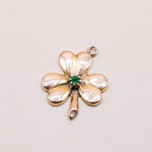 Junkyard-Gem-Vintage-Bespoke-Emerald-Clover-Charm