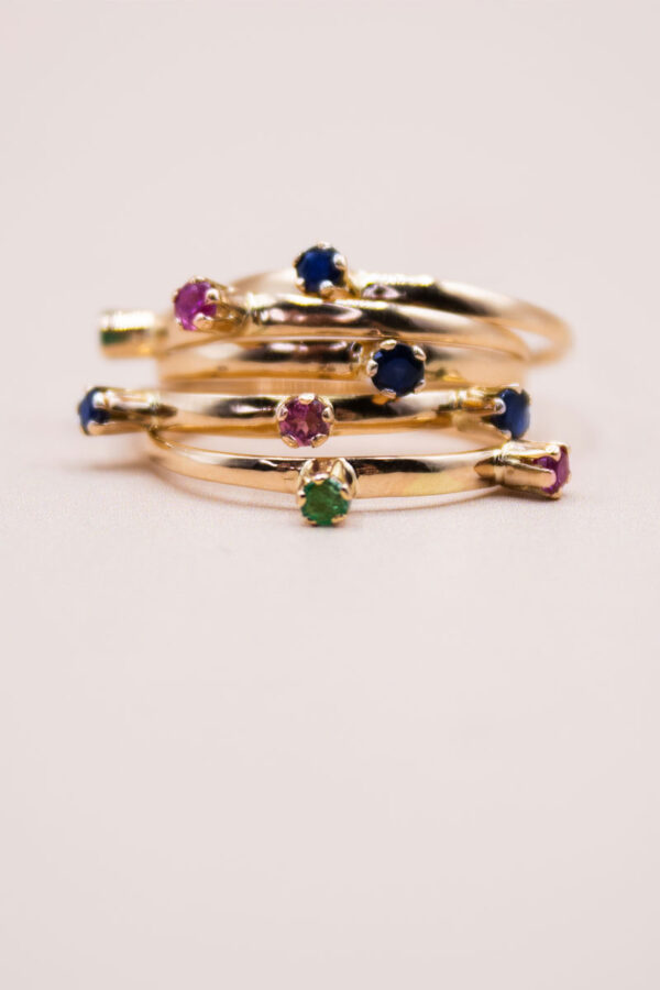 Junkyard-Gem-18ct-Gold-Stacking-Rings-with-Semi-Precious-Gems