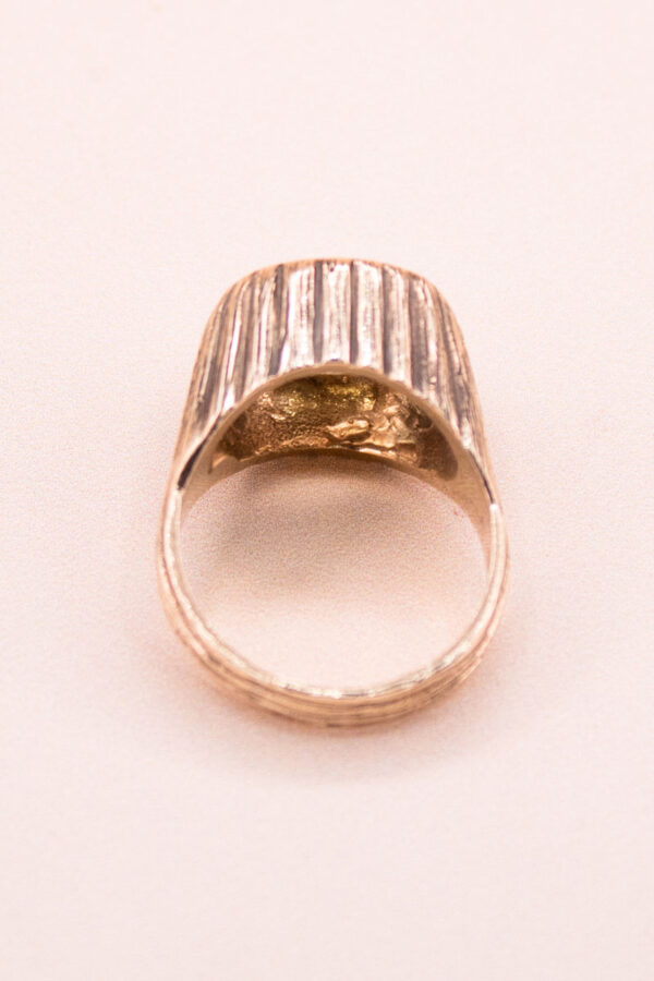 Junkyard Gem 9ct Gold Citrine signet ring from 1971