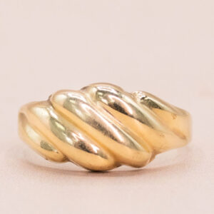Junkyard Gem 9ct Gold Vintage Croissant Ring