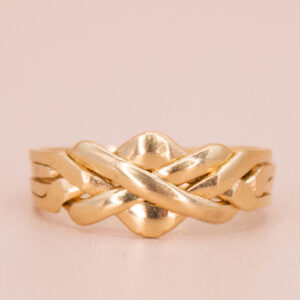 Junkyard Gem 18ct Gold Knot Puzzle Ring