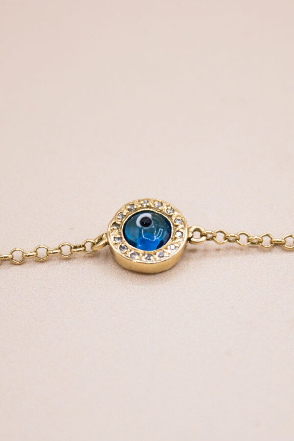 14ct Gold 'Evil Eye' Lucky Bracelet