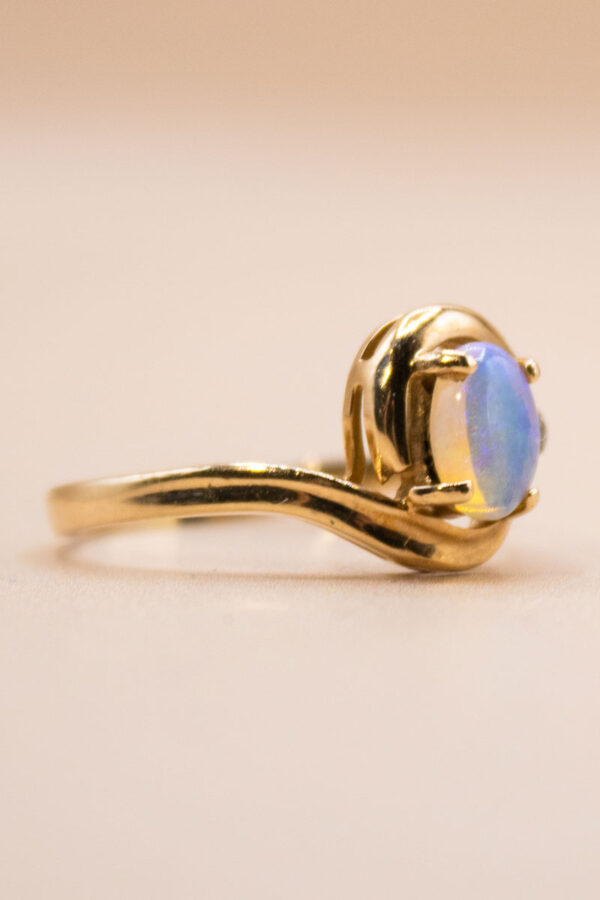 14ct Gold Opal and Diamond Dress Ring