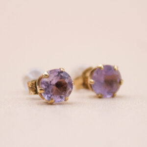 9ct Gold Pale Amethyst Studs