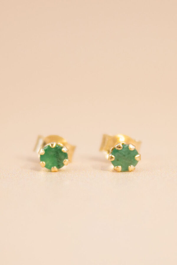 9ct Gold Emerald Studs
