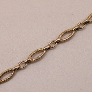 9ct Gold Twisted Fancy Link Bracelet (7.5")