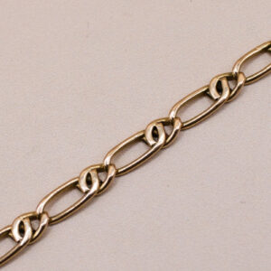 9ct Gold Large Link Figaro Bracelet (7.5")
