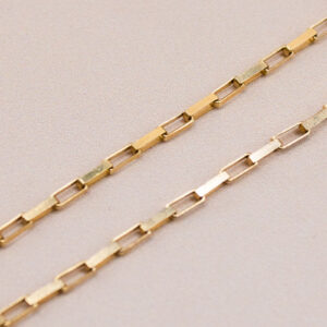 9ct Gold Paperclip Chain 17"
