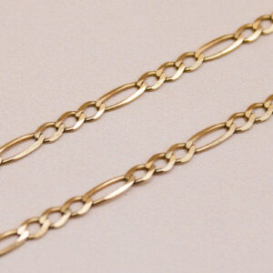 9ct Gold Lightweight Figaro Chain 18"