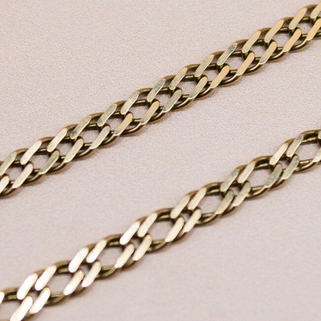 9ct Gold Double Link Chain 17.5"