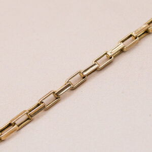 9ct Gold Paperclip Bracelet (7.5")