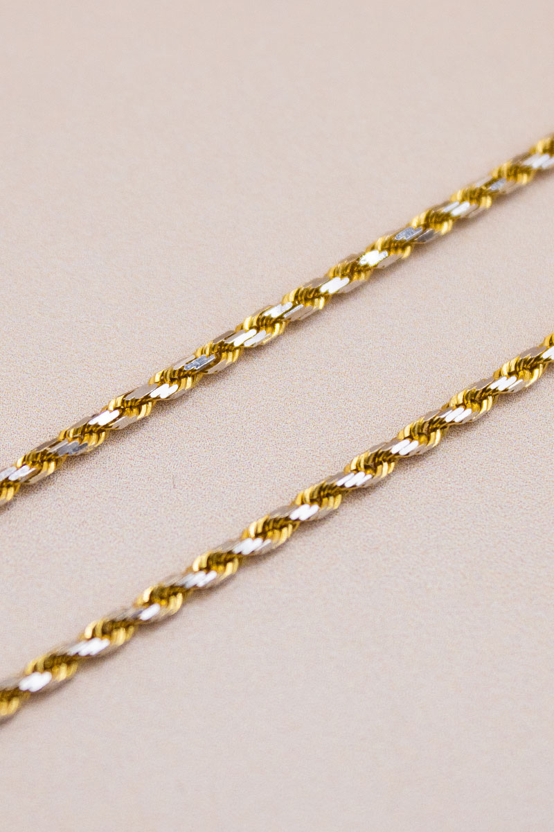 18ct Gold Rope Chain 16"