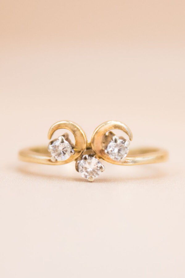 9ct Gold Diamond Trilogy Ring
